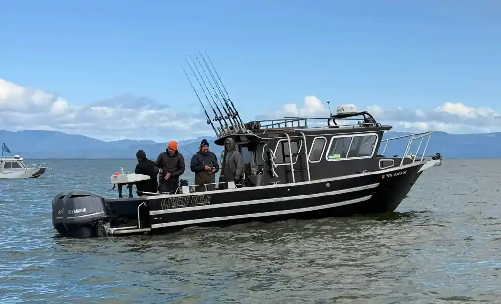 The Get Hooked NW charter boat on the water