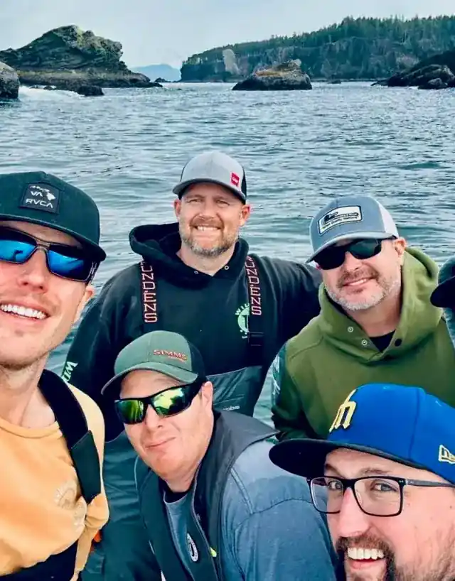 Members of the Get Hooked NW crew posing together for a group selfie